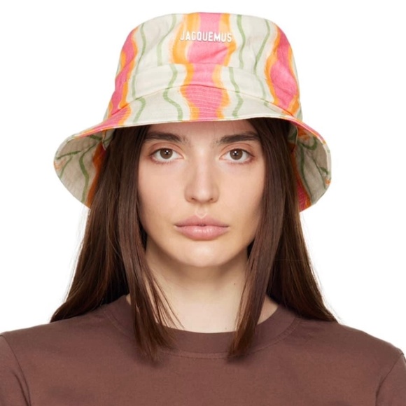 JACQUEMUS Multicolor Le Raphia 'le Bob Gadjo' Bucket Hat - Picture 1 of 11